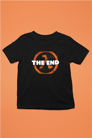 Half-Life Baskılı Siyah Unisex Çocuk Tişört