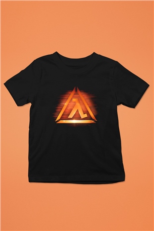 Half-Life Baskılı Siyah Unisex Çocuk Tişört