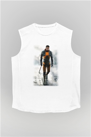 Half-Life Beyaz Unisex Kolsuz Tişört