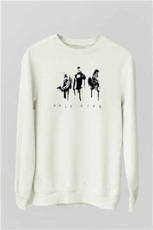 Half-Life Beyaz Unisex Sweatshirt
