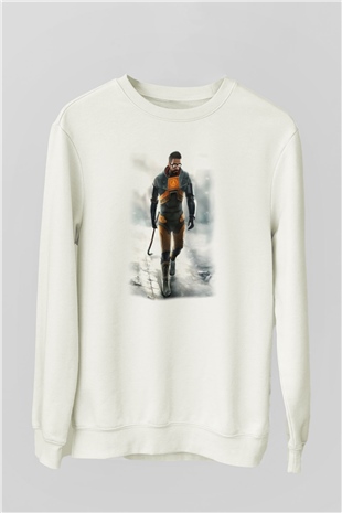 Half-Life Beyaz Unisex Sweatshirt