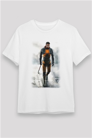 Half-Life Beyaz Unisex Tişört T-Shirt