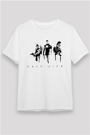 Half-Life Beyaz Unisex Tişört T-Shirt