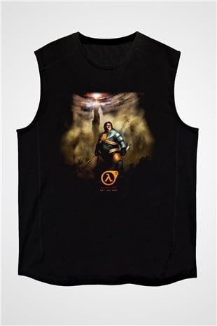 Half-Life Siyah Unisex Kolsuz Tişört