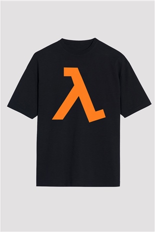 Half-Life Siyah Unisex Oversize Tişört T-Shirt