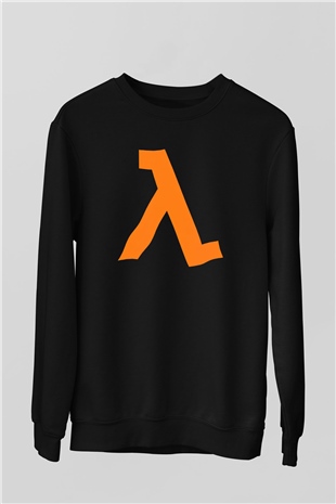 Half-Life Siyah Unisex Sweatshirt