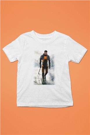 HalfLife Baskılı Beyaz Unisex Çocuk Tişört