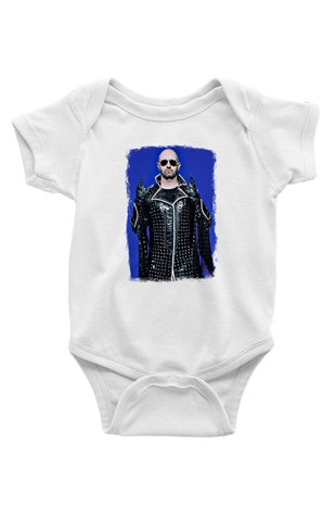 Halford Baskılı Unisex Beyaz Bebek Body - Zıbın