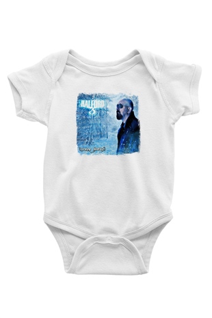 Halford Baskılı Unisex Beyaz Bebek Body - Zıbın