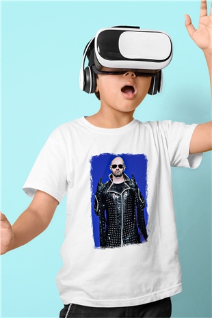 Halford Baskılı Unisex Beyaz Çocuk Tişört