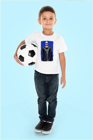 Halford Baskılı Unisex Beyaz Çocuk Tişört