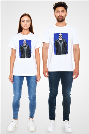 Halford Baskılı Unisex Beyaz Tişört