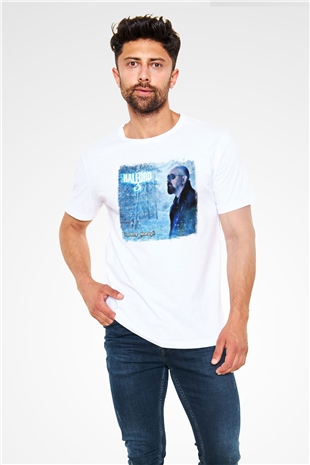 Halford Baskılı Unisex Beyaz Tişört