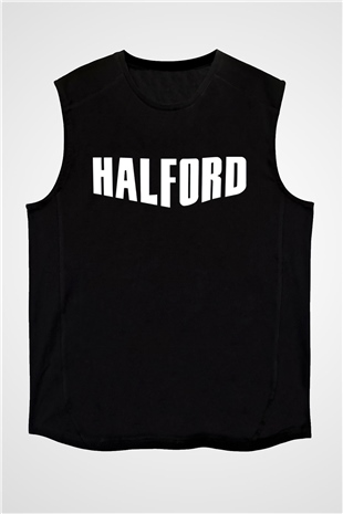 Halford Siyah Unisex Kolsuz Tişört