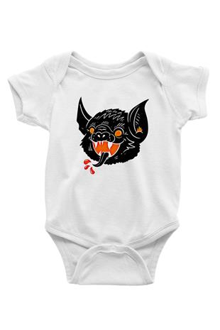 Halloween Baskılı Beyaz Unisex Bebek Body - Zıbın