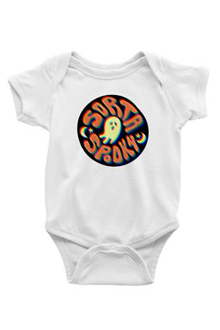 Halloween Baskılı Beyaz Unisex Bebek Body - Zıbın