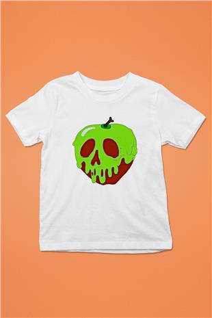 Halloween Baskılı Beyaz Unisex Beyaz Çocuk Tişört - Tshirt