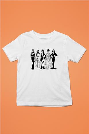 Halloween Baskılı Beyaz Unisex Beyaz Çocuk Tişört - Tshirt
