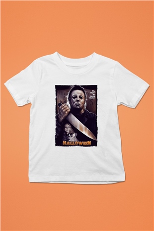Halloween Beyaz Unisex Çocuk Tişört