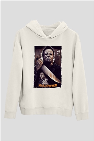 Halloween Beyaz Unisex Hoodie