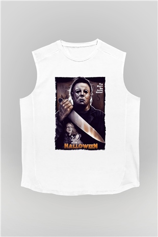 Halloween Beyaz Unisex Kolsuz Tişört
