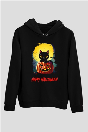 Halloween KedicikSiyah  Unisex Hoodie