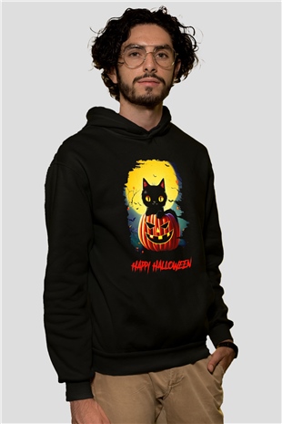 Halloween KedicikSiyah  Unisex Hoodie