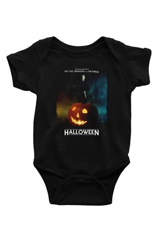 Halloween Siyah Bebek Body - Zıbın