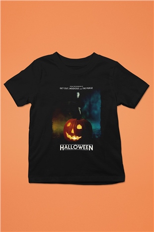 Halloween Siyah Unisex Çocuk Tişört