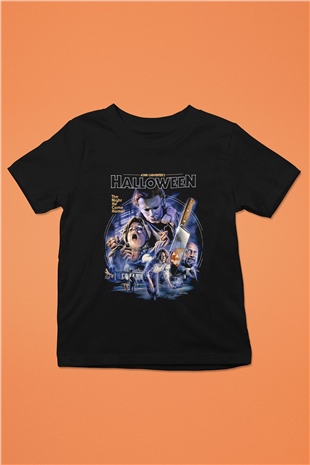 Halloween Siyah Unisex Çocuk Tişört