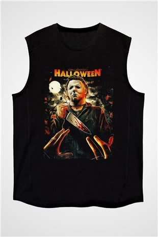 Halloween Siyah Unisex Kolsuz Tişört