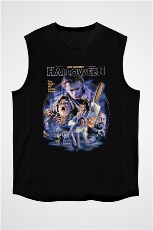 Halloween Siyah Unisex Kolsuz Tişört