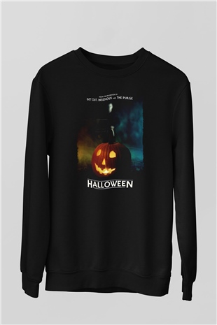 Halloween Siyah Unisex Sweatshirt