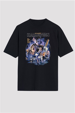 Halloween Siyah Oversize Tişört Oversize T-shirt