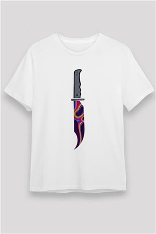 Halloween Unisex Baskılı Beyaz Tişört - Tshirt