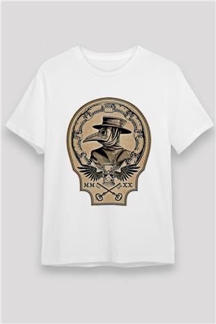 Halloween Unisex Baskılı Beyaz Tişört - Tshirt