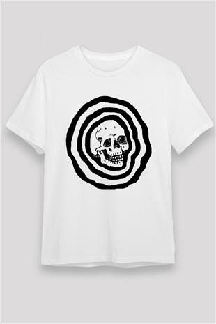 Halloween Unisex Baskılı Beyaz Tişört - Tshirt
