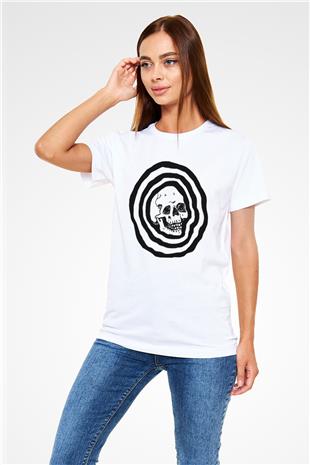 Halloween Unisex Baskılı Beyaz Tişört - Tshirt