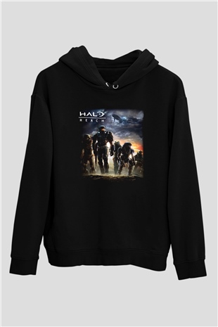 Halo Wars Siyah Unisex Hoodie