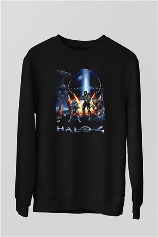 Halo Wars Siyah Unisex Sweatshirt
