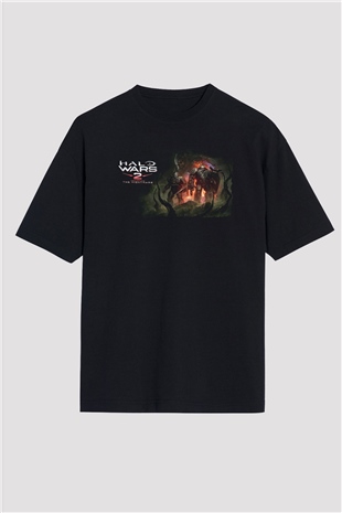 Halo Wars Siyah Oversize Tişört Oversize T-shirt