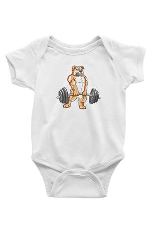 Halter Baskılı Beyaz Bebek Body - Zıbın