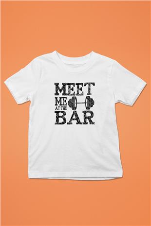Halter Baskılı Unisex Beyaz Çocuk Tişört - Tshirt
