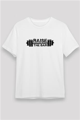Halter Baskılı Unisex Beyaz Tişört - Tshirt