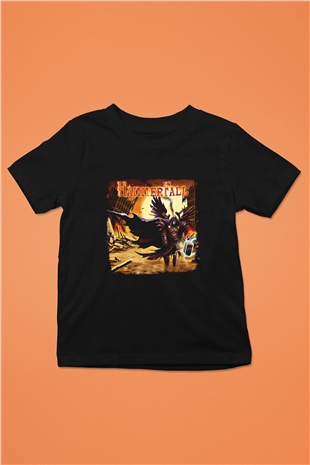 HammerFall Baskılı Unisex Siyah Çocuk Tişört