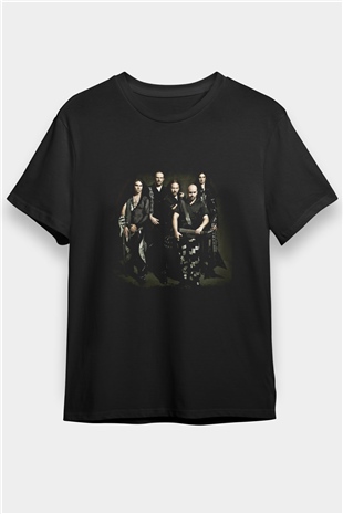 HammerFall Baskılı Unisex Siyah Tişört
