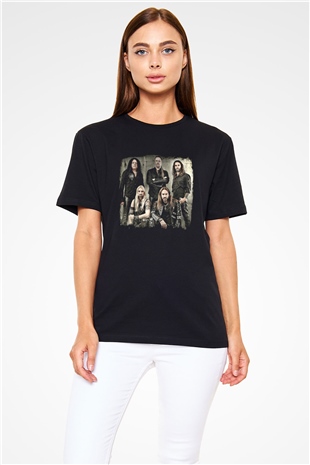 HammerFall Baskılı Unisex Siyah Tişört