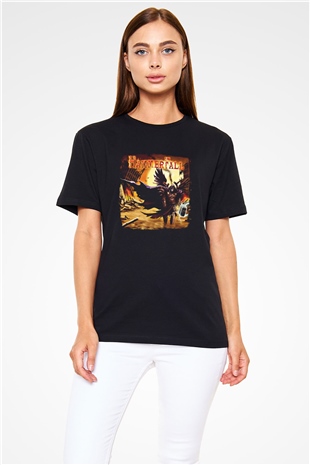 HammerFall Baskılı Unisex Siyah Tişört