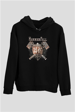 HammerFall Siyah Unisex Hoodie