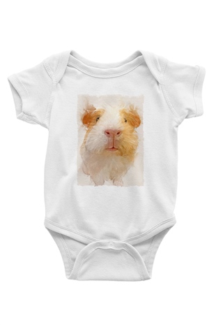 Hamster Beyaz Bebek Body - Zıbın